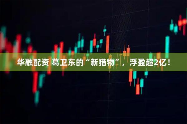 华融配资 葛卫东的“新猎物”，浮盈超2亿！