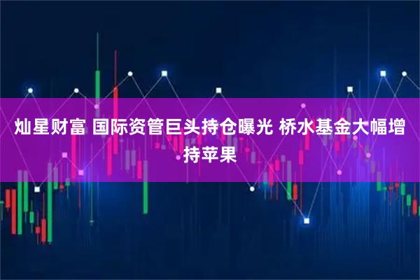 灿星财富 国际资管巨头持仓曝光 桥水基金大幅增持苹果